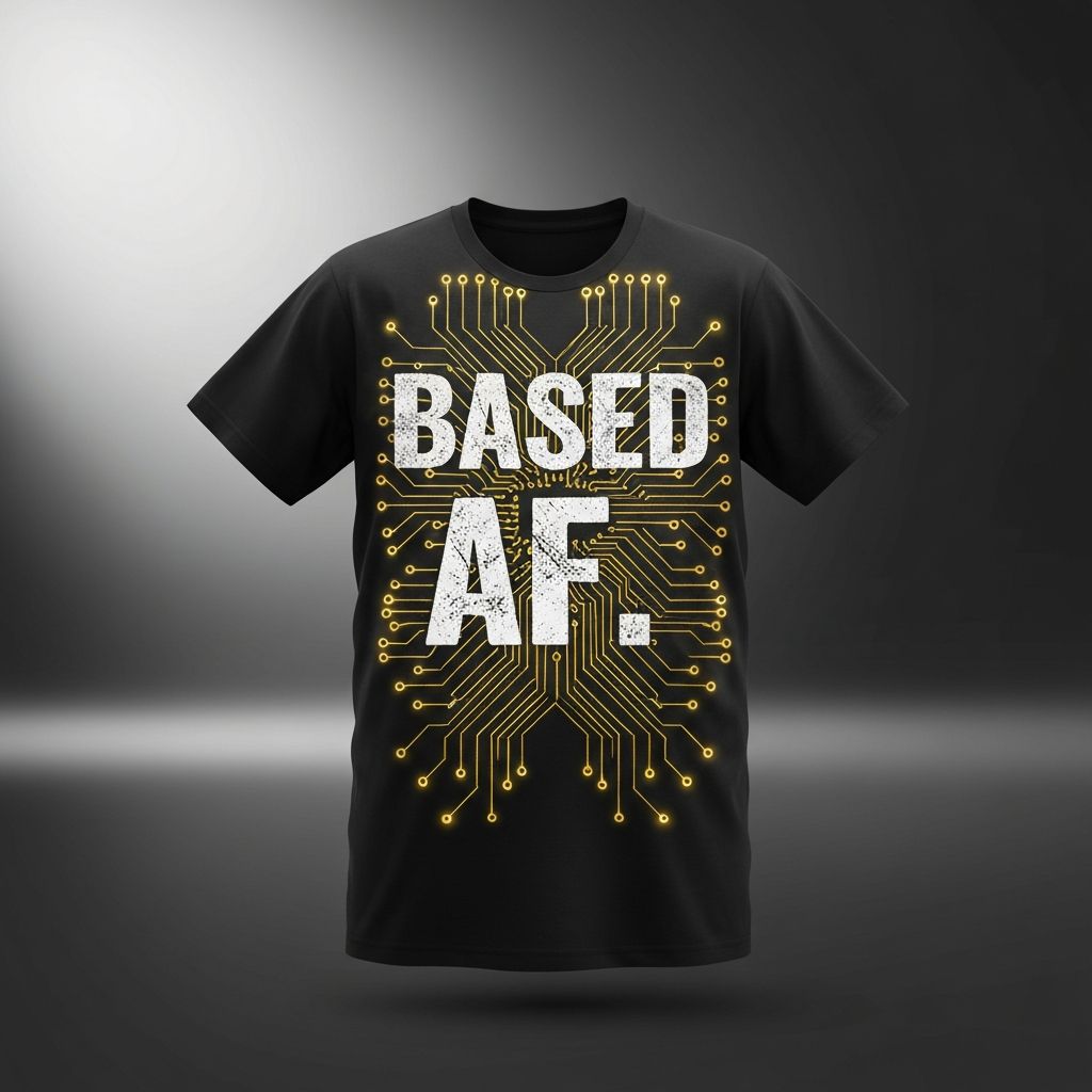 "Based AF" Metallic Gold Long Sleeve - Black